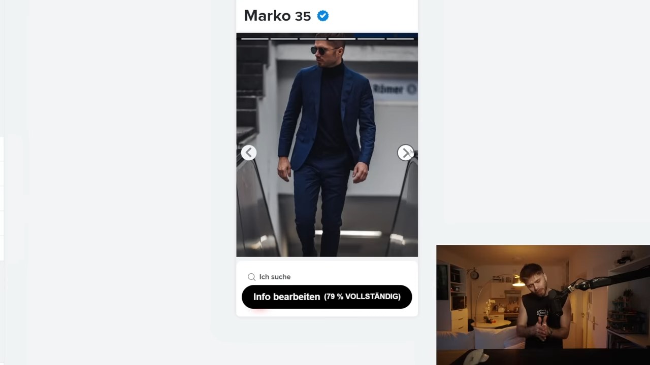 Mein Tinder-Profil: So kam ich in 3 Wochen in die Top Picks 2 Tinder-Profilbild von Marko Polo im blauen Anzug