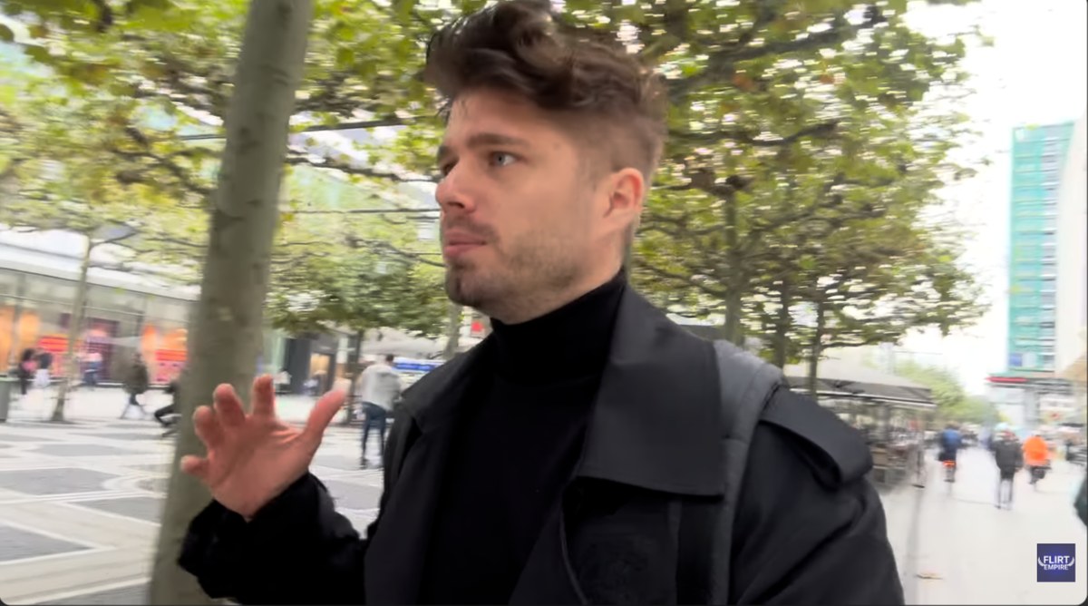 Der erste Schritt, um eine feste Freundin zu finden 1 Marko Mitrovic spricht auf der Frankfurter Einkaufsstraße über den ersten Schritt zur festen Freundin